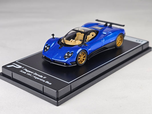 Postercars 1:64 H01 Pagani Zonda F Argentina Blue Diecast Scale Model