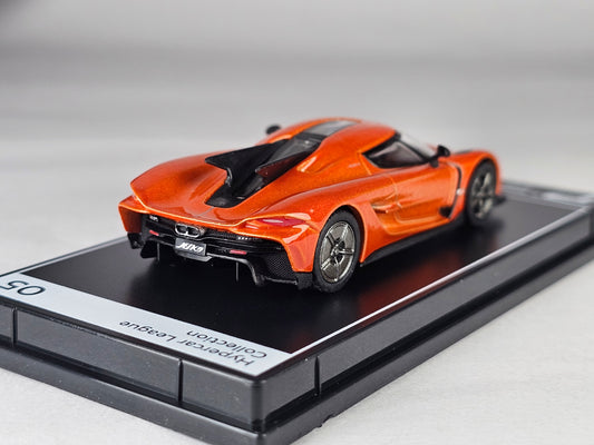 Postercars 1:64 H05 Koenigsegg Jesko Absolut Sweet Mandarin Diecast Scale Model