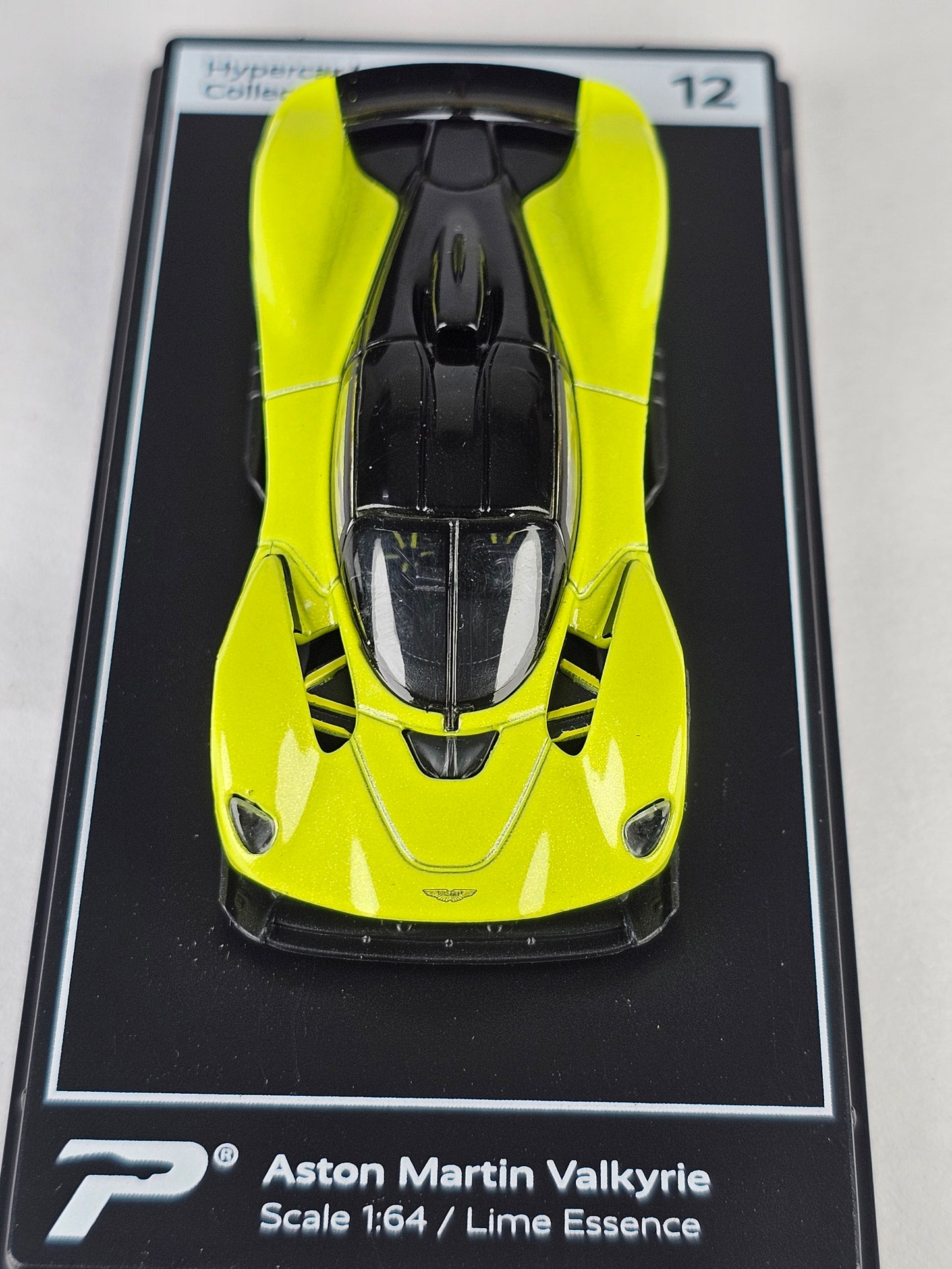 Postercars 1:64 H12 Aston Martin Valkyrie lime Essence Diecast Scale Model