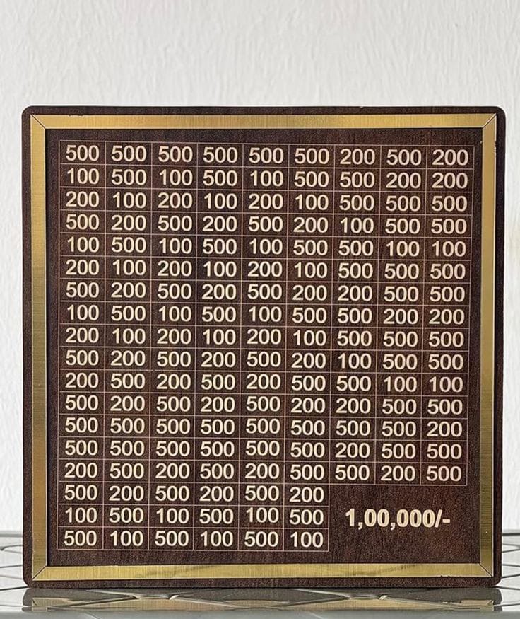 ₹1,00,000 Money Saving Challenge Box – Wooden Smart Saving Tracker for Adults & Kids