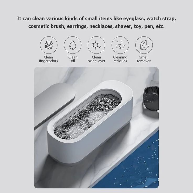 Ultrasonic Jewellery Cleaner – Portable High-Frequency Cleaning Machine (Battery Not Included)